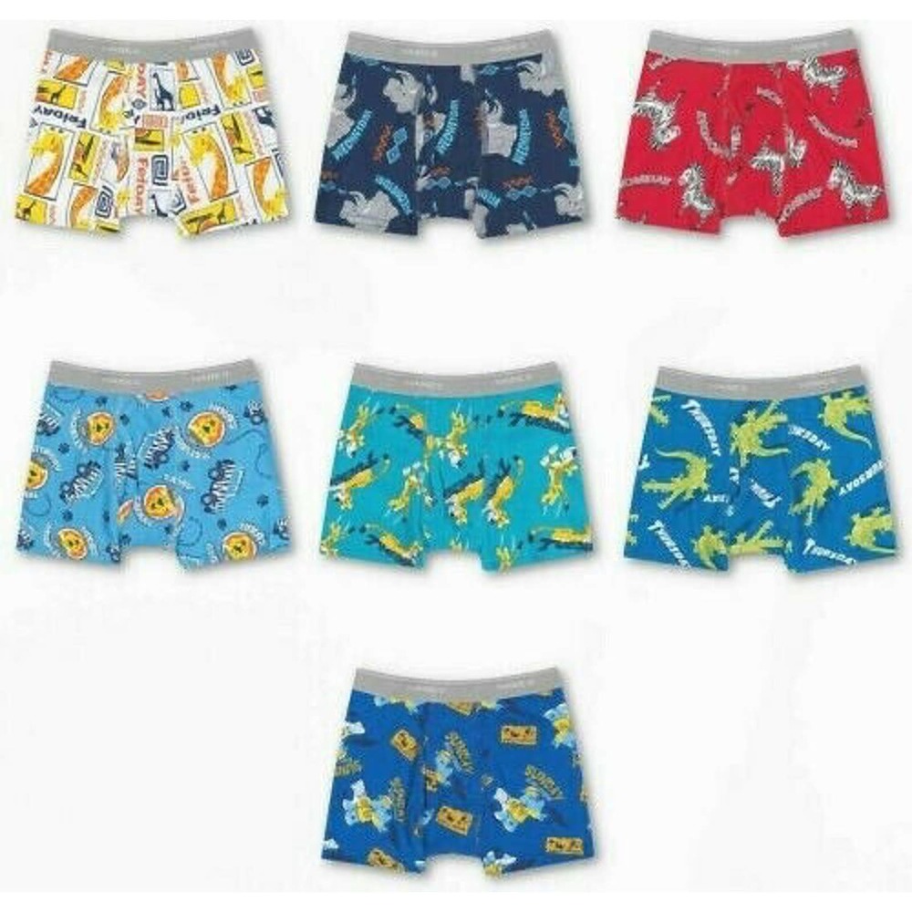 Hanes Toddler Boys 7 pk Animal Print Boxers 4T